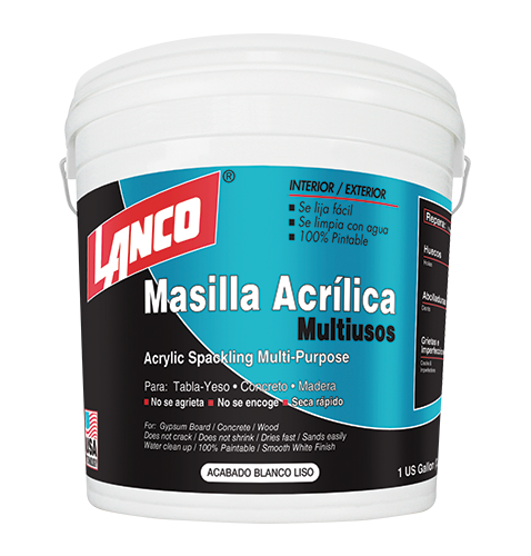 MASILLA ACRILICA BLANCA 1/8 LANCO