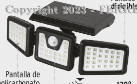 LAMPARA SOLAR VOLTECK C/ SENSOR MOV 49782