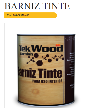 SUR TINTE BARNIZ CAOBA 1/4 GL #975-403-14